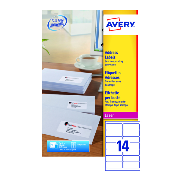 Office Express Uk Av7163 Avery Quickl Laser Address Labels Av7163